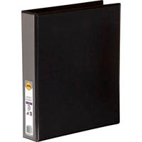 marbig clearview insert ring binder 3d 38mm a4 black