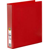marbig clearview insert ring binder 3d 38mm a4 red