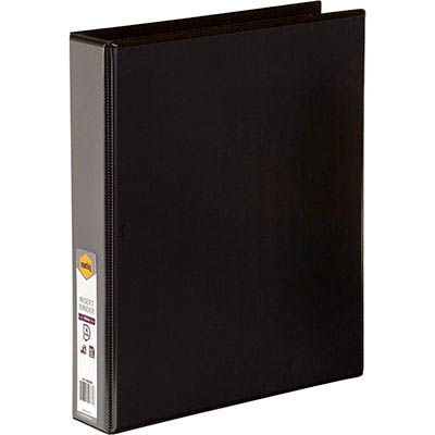 Image for MARBIG CLEARVIEW INSERT RING BINDER 4D 38MM A4 BLACK from Total Supplies Pty Ltd