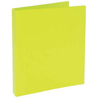 marbig summer colours ring binder 2d 25mm a4 lime