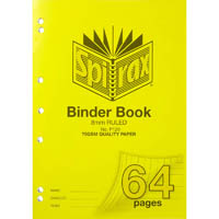 spirax p120 binder book 8mm ruled 70gsm 64 page a4