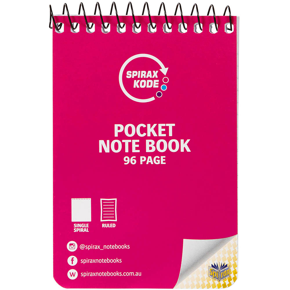 Image for SPIRAX 955 KODE POCKET NOTEBOOK 96 PAGE 77 X 112MM from Ross Office Supplies Office Products Depot
