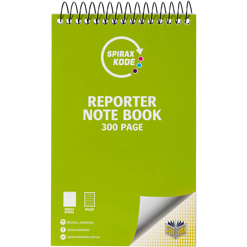 Image for SPIRAX 956 KODE REPORTER NOTEBOOK 300 PAGE 203 X 127MM from Office Products Depot Gold Coast