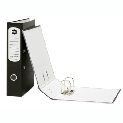 Image for MARBIG LEVER ARCH FILE REINFORCED SPINE 75MM A4 MOTTLE BLACK from Ross Office Supplies Office Products Depot