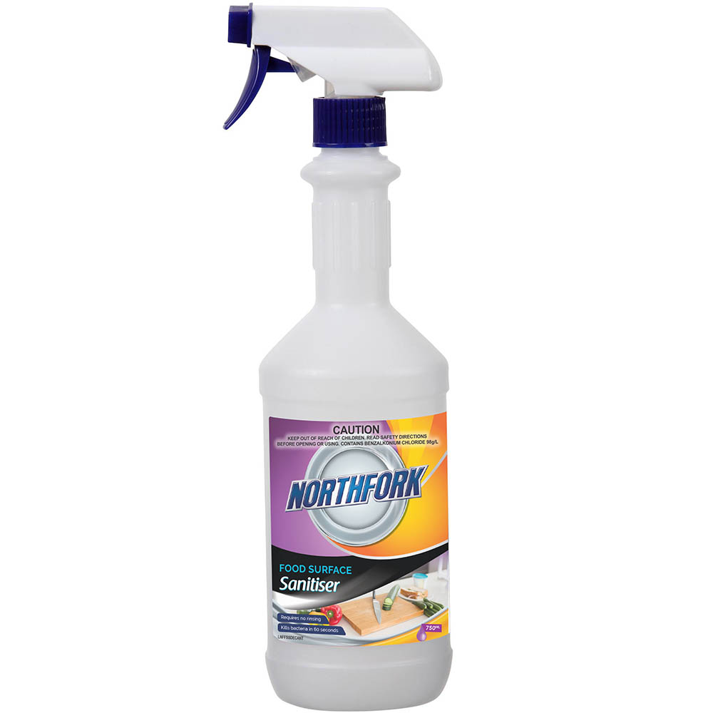 Image for NORTHFORK EMPTY DECANTING BOTTLE FOOD SURFACE SANITISER 750ML from Ross Office Supplies Office Products Depot