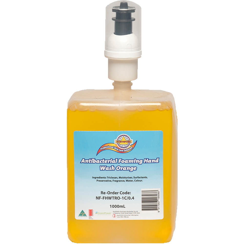 Image for NORTHFORK FOAMING HANDWASH ORANGE CARTRIDGE 0.4ML 1 LITRE from Albany Office Products Depot
