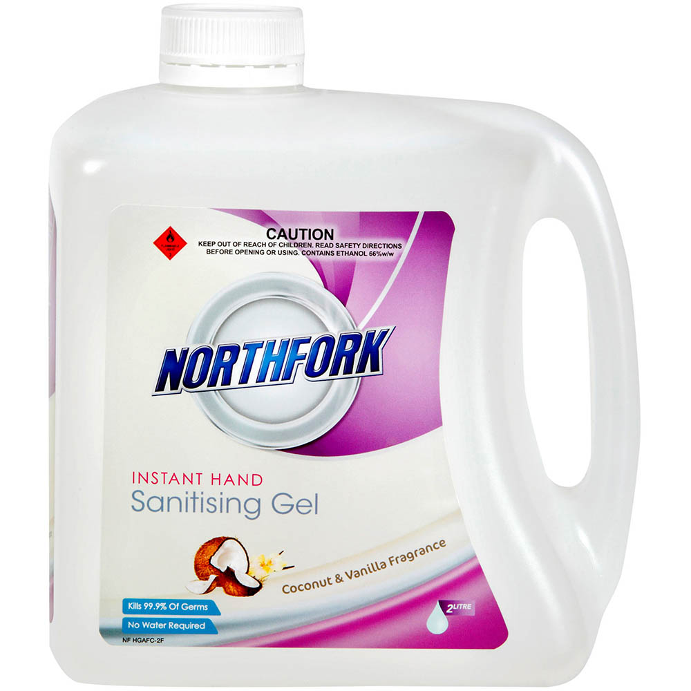 Image for NORTHFORK INSTANT HAND SANITISER GEL COCONUT AND VANILLA 2 LITRE from MOE Office Products Depot Mackay & Whitsundays