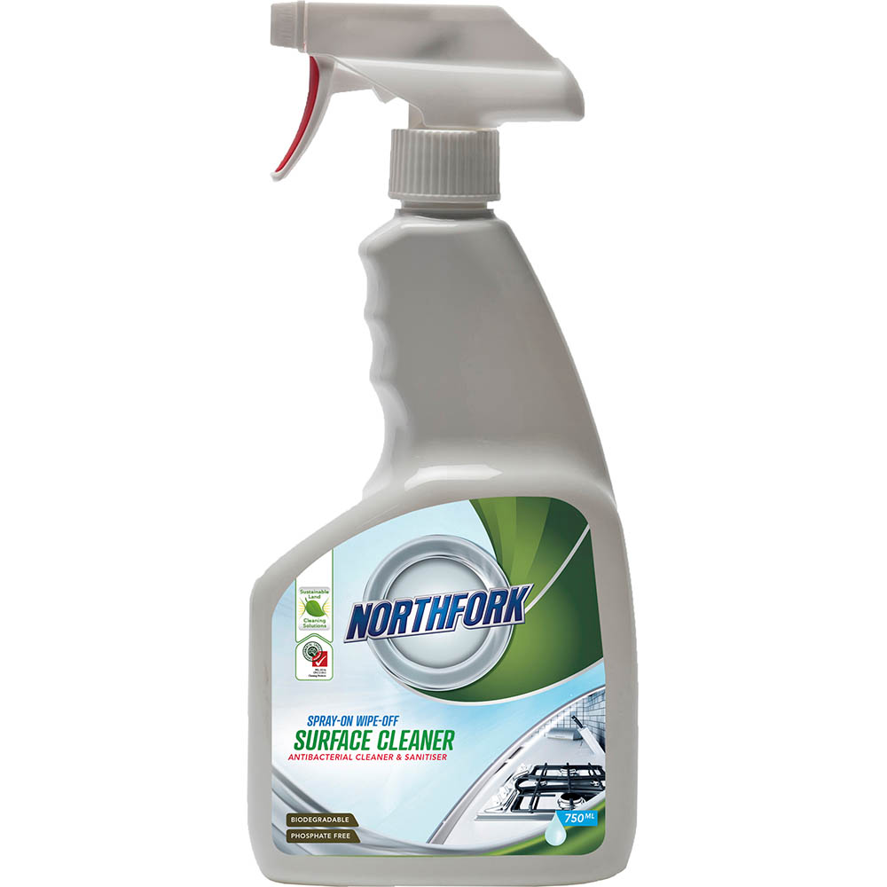 Image for NORTHFORK GECA SPRAY AND WIPE SURFACE CLEANER 750ML from Barkers Rubber Stamps & Office Products Depot