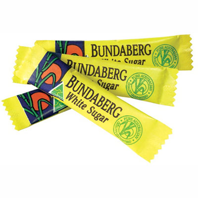 Image for BUNDABERG WHITE SUGAR SUGAR SINGLE SERVE SACHET 3G CARTON 2000 from Ross Office Supplies Office Products Depot