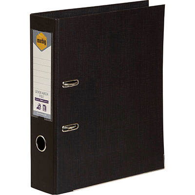 Image for MARBIG LINEN LEVER ARCH FILE PE 75MM A4 BLACK from Albany Office Products Depot