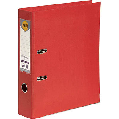 Image for MARBIG LINEN LEVER ARCH FILE PE 75MM A4 BRIGHT RED from Office Products Depot