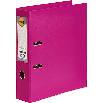 Image for MARBIG LINEN LEVER ARCH FILE PE 75MM A4 PINK from Office Products Depot
