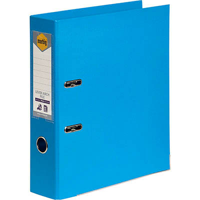 Image for MARBIG LINEN LEVER ARCH FILE PE 75MM A4 SKY BLUE from Albany Office Products Depot