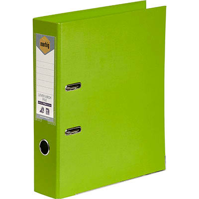 Image for MARBIG LINEN LEVER ARCH FILE PE 75MM A4 LIME from Office Products Depot