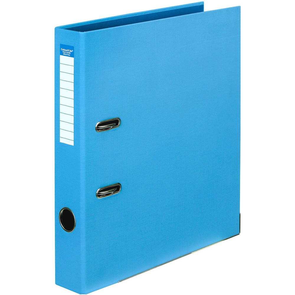 Image for COLOURHIDE HALF LEVER ARCH FILE PE 50MM A4 CLASSIC BLUE from MOE Office Products Depot Mackay & Whitsundays