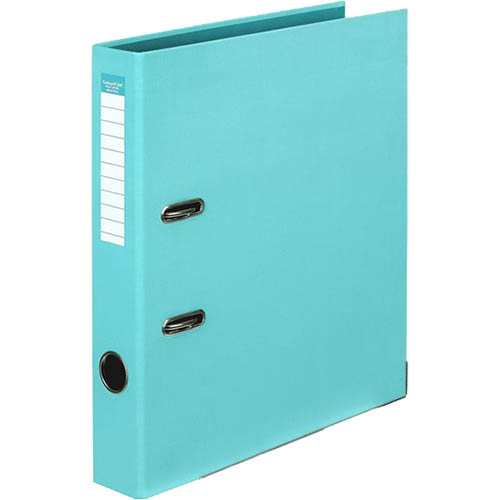 Image for COLOURHIDE HALF LEVER ARCH FILE PE 50MM A4 AQUA from MOE Office Products Depot Mackay & Whitsundays