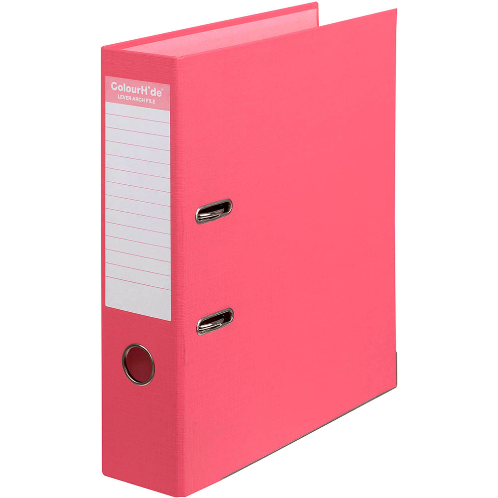 Image for COLOURHIDE LEVER ARCH FILE PE A4 WATERMELON from Office Products Depot