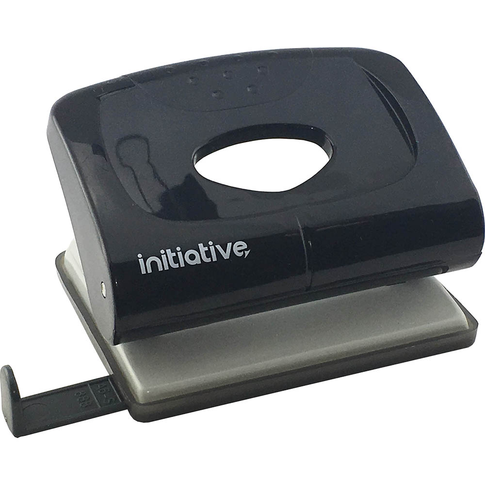 Image for INITIATIVE HOLE PUNCH 2 HOLE 20 SHEET MEDIUM PLASTIC BLACK from Ross Office Supplies Office Products Depot