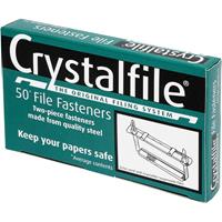 crystalfile file fasteners silver box 50