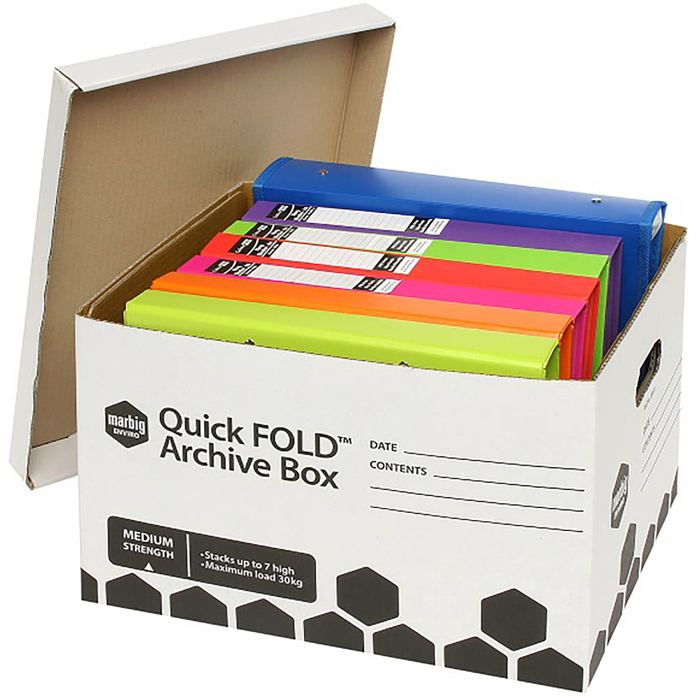 Image for MARBIG QUICKFOLD ARCHIVE BOX 420 X 320 X 260MM from MOE Office Products Depot Mackay & Whitsundays