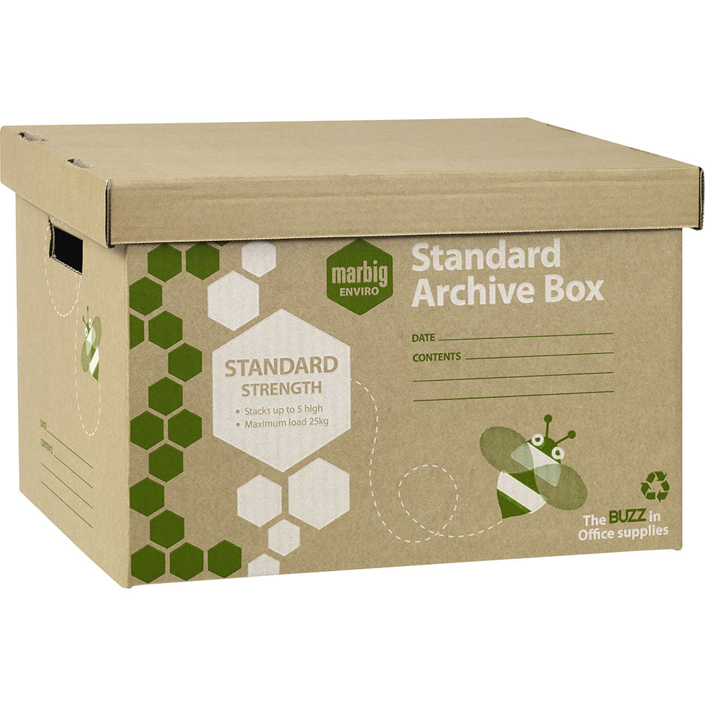 Image for MARBIG ENVIRO ARCHIVE BOX 420 X 315 X 260MM CARTON 20 from Barkers Rubber Stamps & Office Products Depot