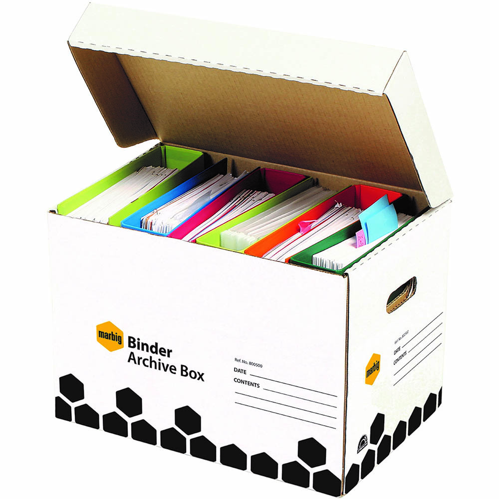 Image for MARBIG ARCHIVE BINDER BOX 480 X 340 X 330MM from MOE Office Products Depot Mackay & Whitsundays