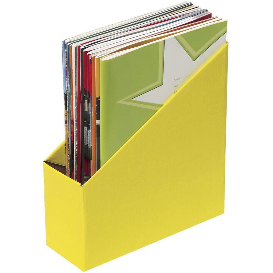 Image for MARBIG BOOK BOX SMALL YELLOW PACK 5 from Barkers Rubber Stamps & Office Products Depot