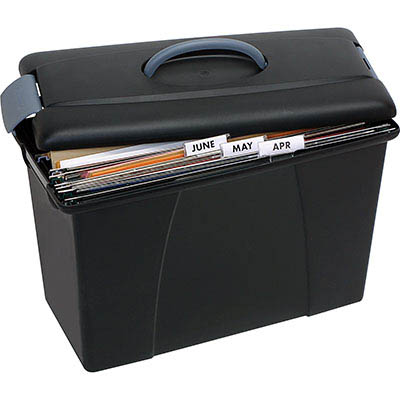 Image for CRYSTALFILE CARRY CASE BLACK WITH GREY TRIM from Ross Office Supplies Office Products Depot