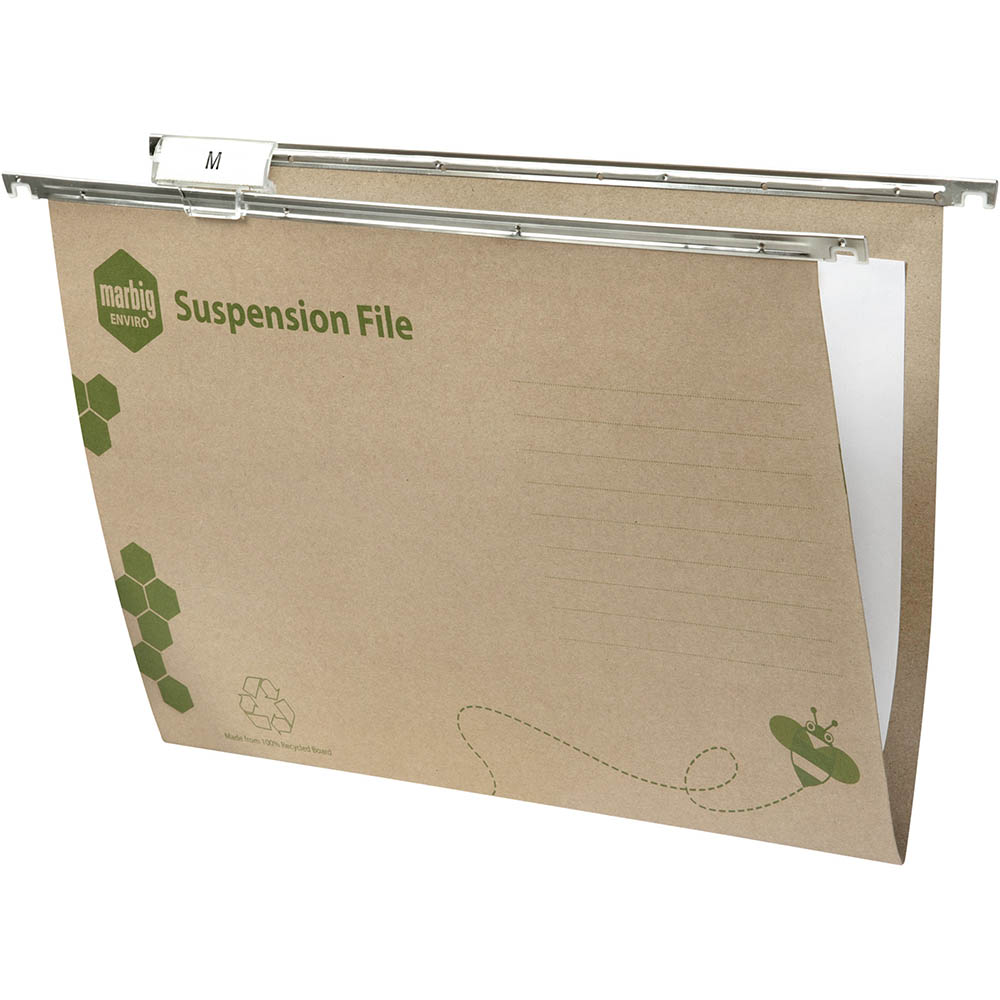 Image for MARBIG ENVIRO SUSPENSION FILES FOOLSCAP GREEN BOX 50 from Albany Office Products Depot