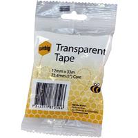 marbig transparent tape 12mm x 33m 25.4mm core