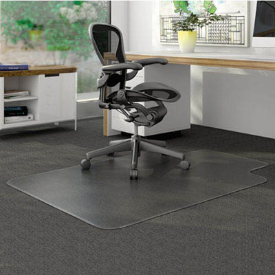 Image for MARBIG DURAMAT CHAIRMAT PVC KEYHOLE LOW PILE CARPET 910 X 1210MM from MOE Office Products Depot Mackay & Whitsundays
