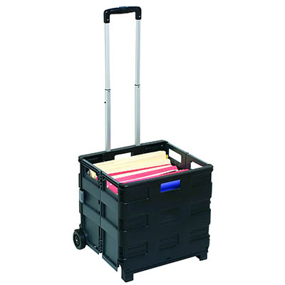 Image for MARBIG COLLAPSIBLE STORAGE TROLLEY BLACK from MOE Office Products Depot Mackay & Whitsundays