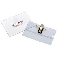 rexel id recycled convention card holder pin pack 50