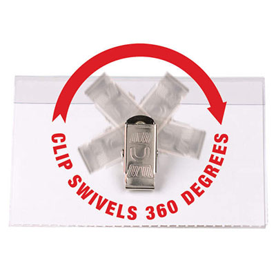 Image for REXEL ID CONVENTION CARD HOLDERS SWIVEL CLIP PACK 50 from Office Products Depot Gold Coast