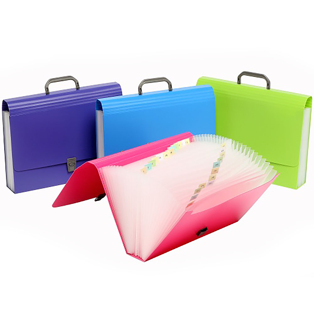 Image for MARBIG EXPANDING FILE PP 26 POCKET FOOLSCAPE SUMMER ASSORTED from Office Products Depot Gold Coast