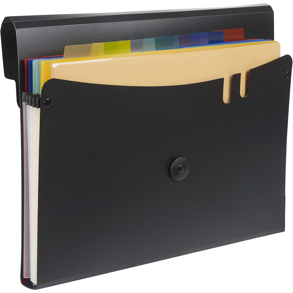 Image for MARBIG EXPANDING FILE WITH 7 REMOVABLE POCKETS PP A4 BLACK from Office Products Depot