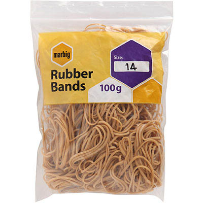 Image for MARBIG RUBBER BANDS SIZE 14 100G from Margaret River Office Products Depot