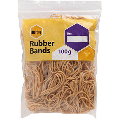 Image for MARBIG RUBBER BANDS SIZE 16 100G from Ross Office Supplies Office Products Depot