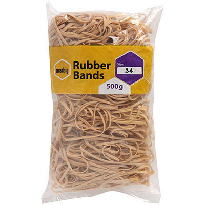 Image for MARBIG RUBBER BANDS SIZE 34 500G from Ross Office Supplies Office Products Depot