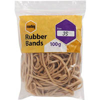 marbig rubber bands size 35 100g