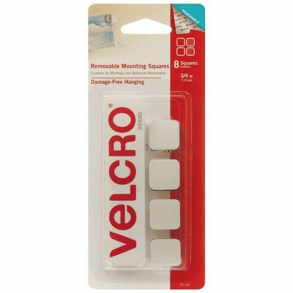 Image for VELCRO BRAND® REMOVABLE MOUNTING SQUARES 19MM WHITE PACK 8 from Ross Office Supplies Office Products Depot