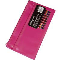 marbig name pencil case large 2 pocket 325 x 180mm assorted colour