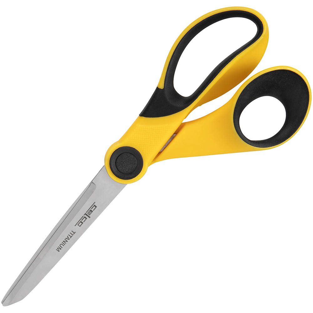 Image for CELCO PRO SERIES TITANIUM SCISSORS 190MM BLACK from MOE Office Products Depot Mackay & Whitsundays