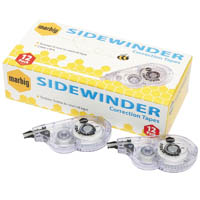 marbig sidewinder correction tape 5mm x 8m pack 12