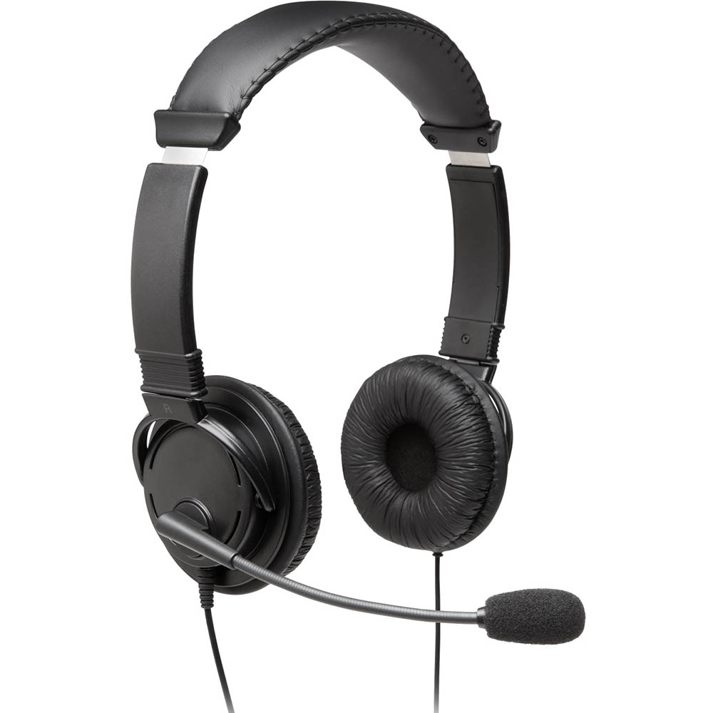 Image for KENSINGTON HI-FI HEADPHONES WITH MICROPHONE BLACK from Ross Office Supplies Office Products Depot