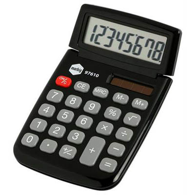 Image for MARBIG CALCULATOR POCKET 8 DIGIT BLACK from MOE Office Products Depot Mackay & Whitsundays