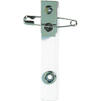 rexel id badge strap clip and pin clear pack 50