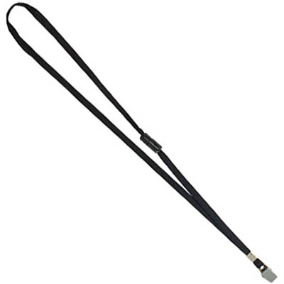 Image for REXEL ID LANYARD FLAT STYLE WITH ALLIGATOR CLIP BLACK PACK 10 from Ross Office Supplies Office Products Depot
