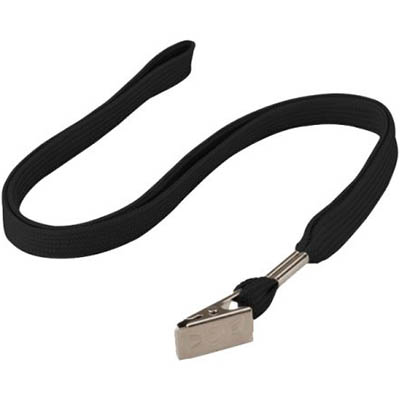 Image for REXEL LANYARD WITH ALLIGATOR CLIP BLACK PACK 10 from Office Products Depot Gold Coast