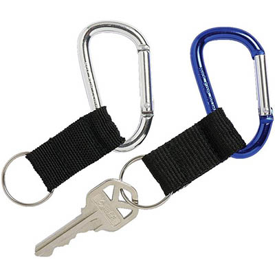 Image for REXEL ID CARABINER KEY RINGS BLUE/SILVER PACK 2 from MOE Office Products Depot Mackay & Whitsundays
